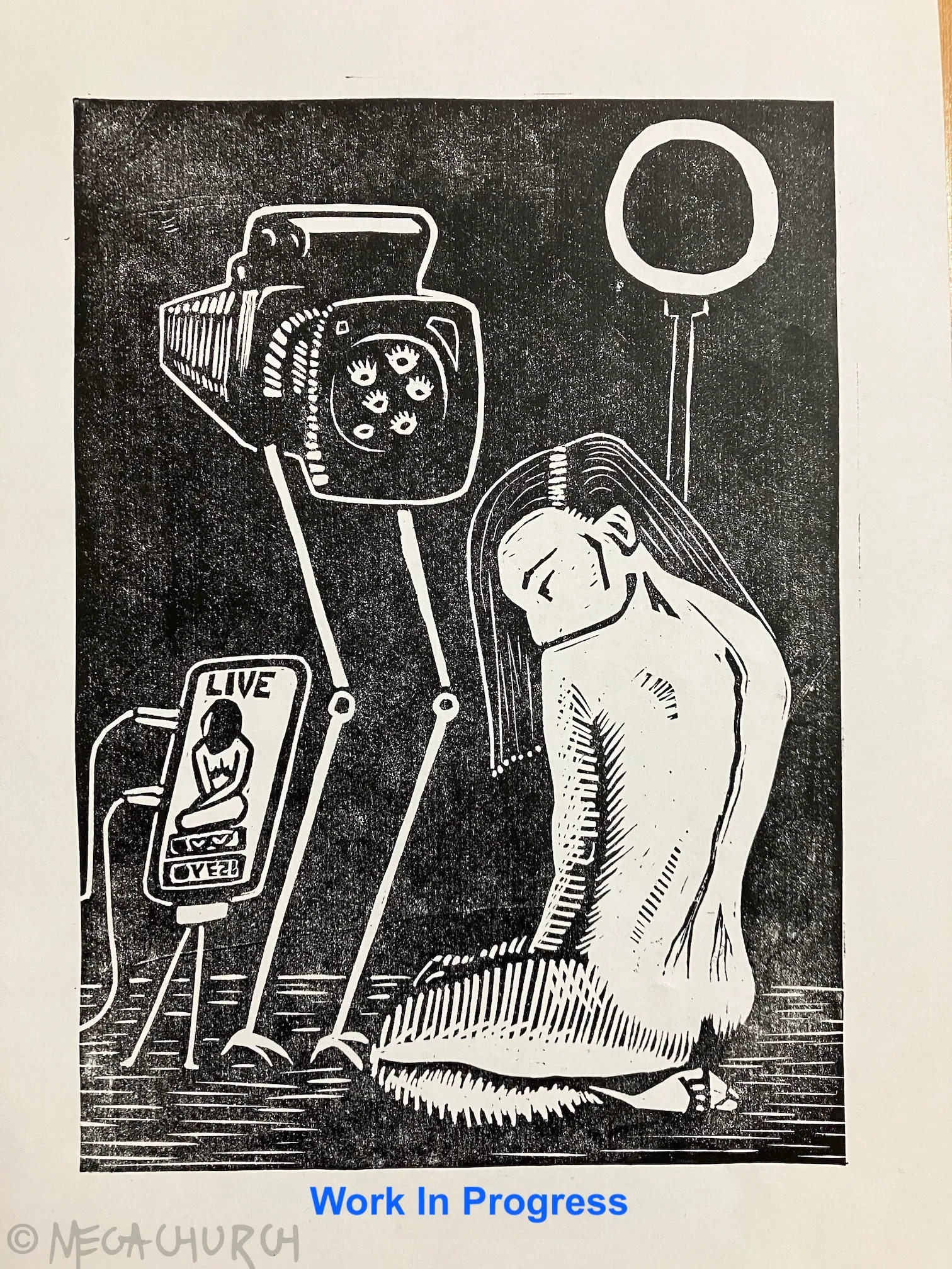 Trial print of Intimacy 2.0 print. Work in progress.
